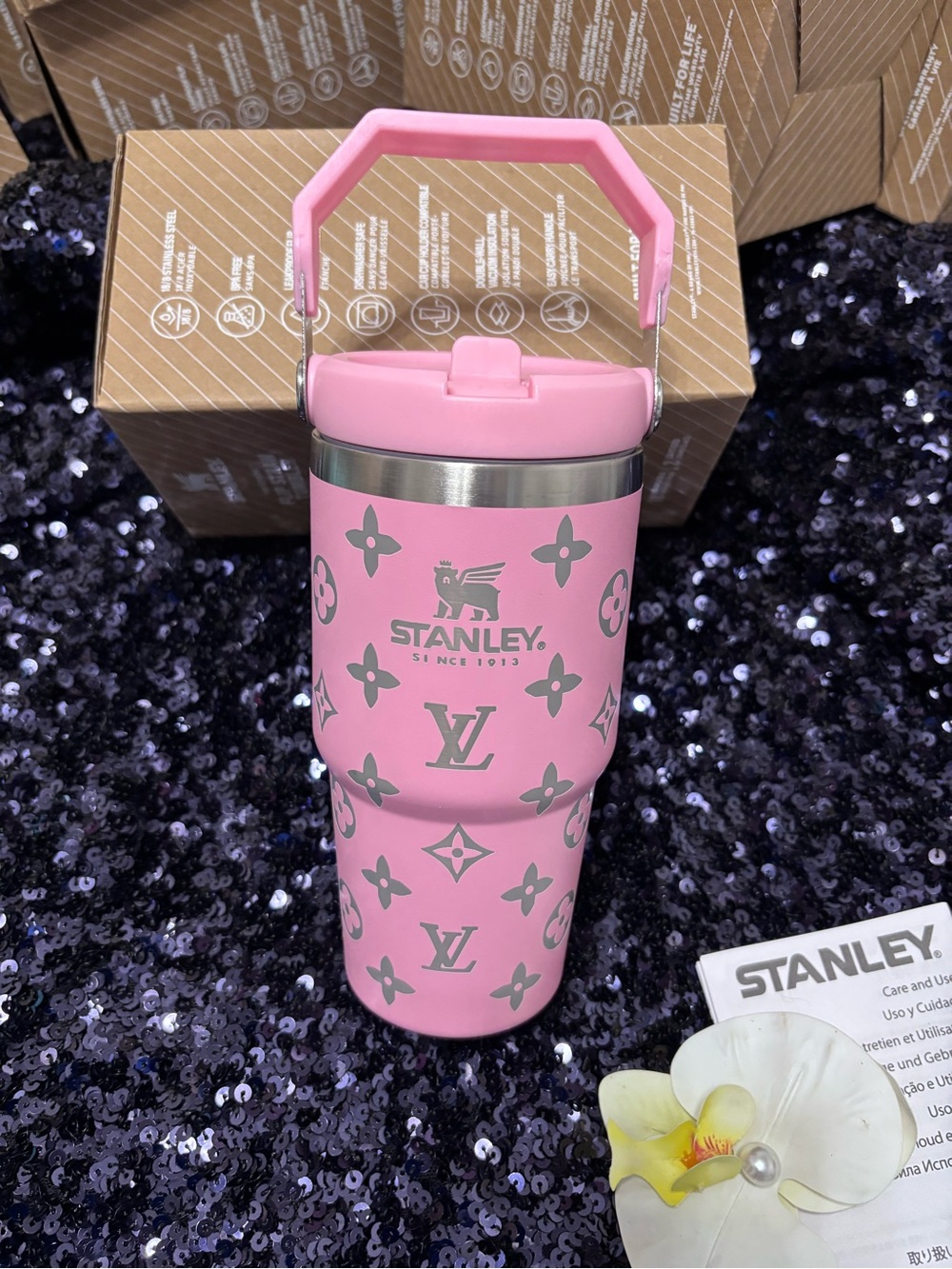 Hot Pink Flip Straw Tumbler - Picture 7 of 14
